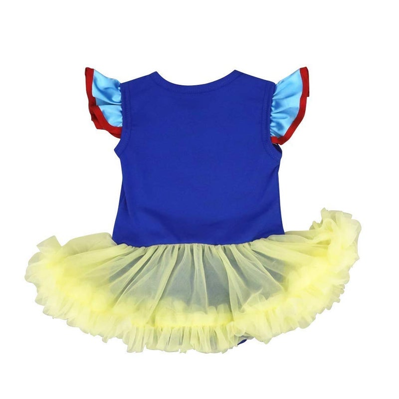 HIHCBF Baby Girls 1st Christmas Outfit Snow White Costume Princess Birthday Romper Tutu Dress w/Headband Shoes - Image 2
